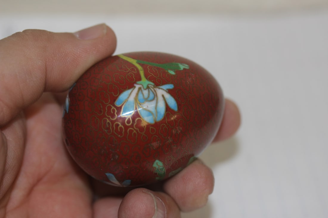 Chinese Cloisonne Egg - 5