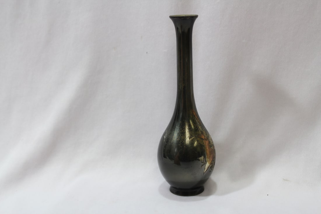 A Mixed Metal Japanese Vase - 2