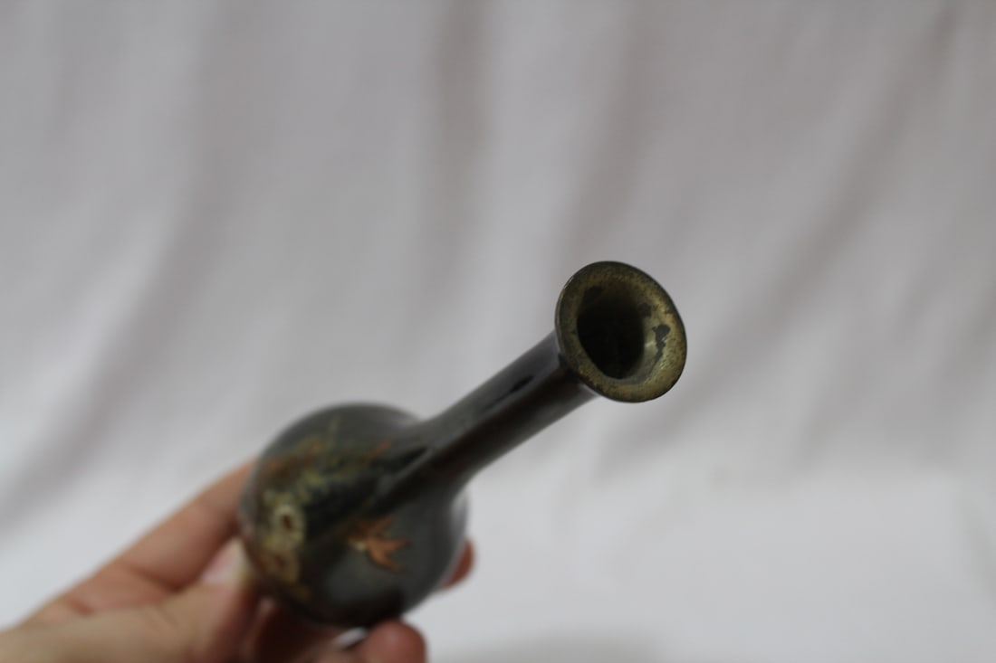 A Mixed Metal Japanese Vase - 7