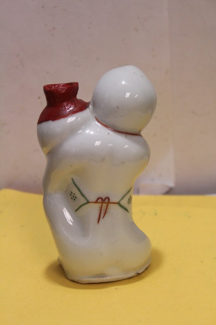 An Antique Chinese Ceramic Boy with Jug Figure - 5