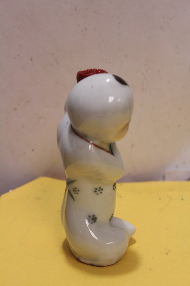 An Antique Chinese Ceramic Boy with Jug Figure - 6