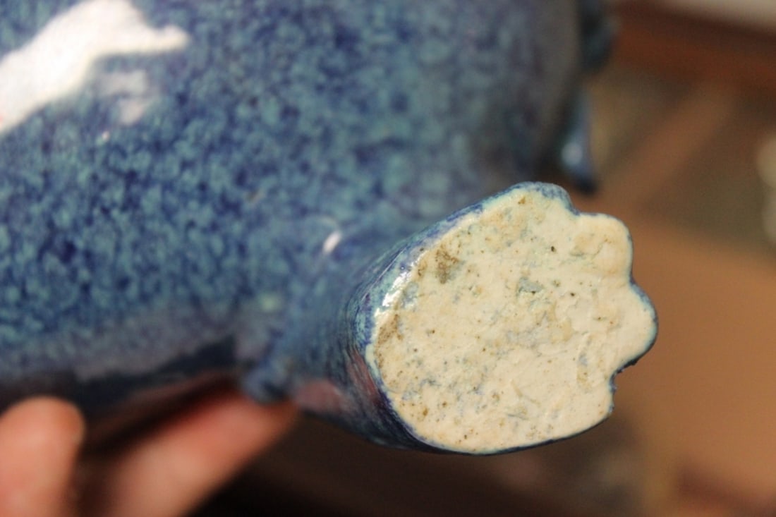 A Chinese Robins Egg Glazed Foo-Lion - 13