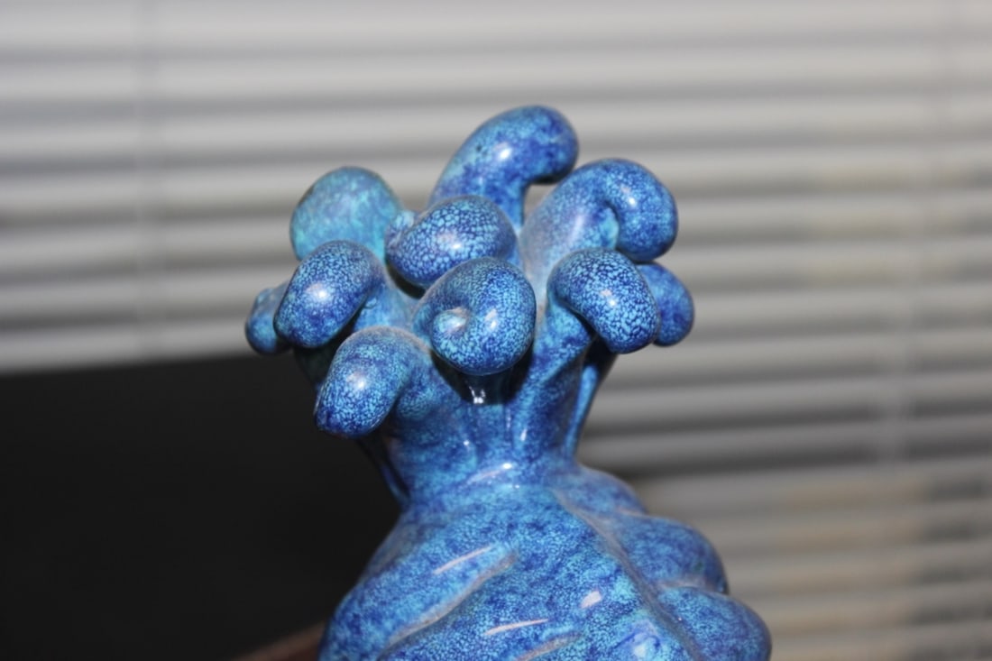 A Chinese Robins Egg Glazed Foo-Lion - 4