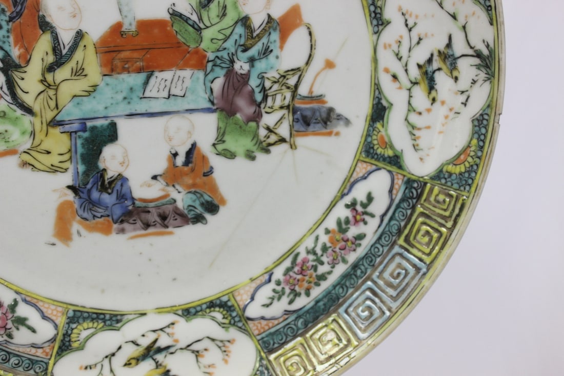 Lot of Two Antique Famille Verte? Plates - 4