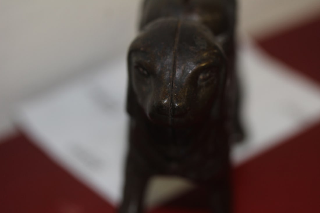 Vintage Cast Iron St Bernard Still Bank - 6