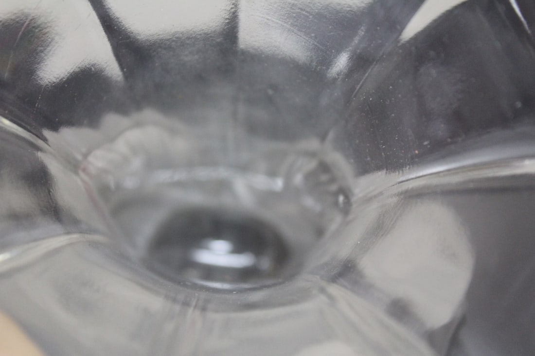 A Signed Tchecoslov Frost Glass Center Piece Vase - 6