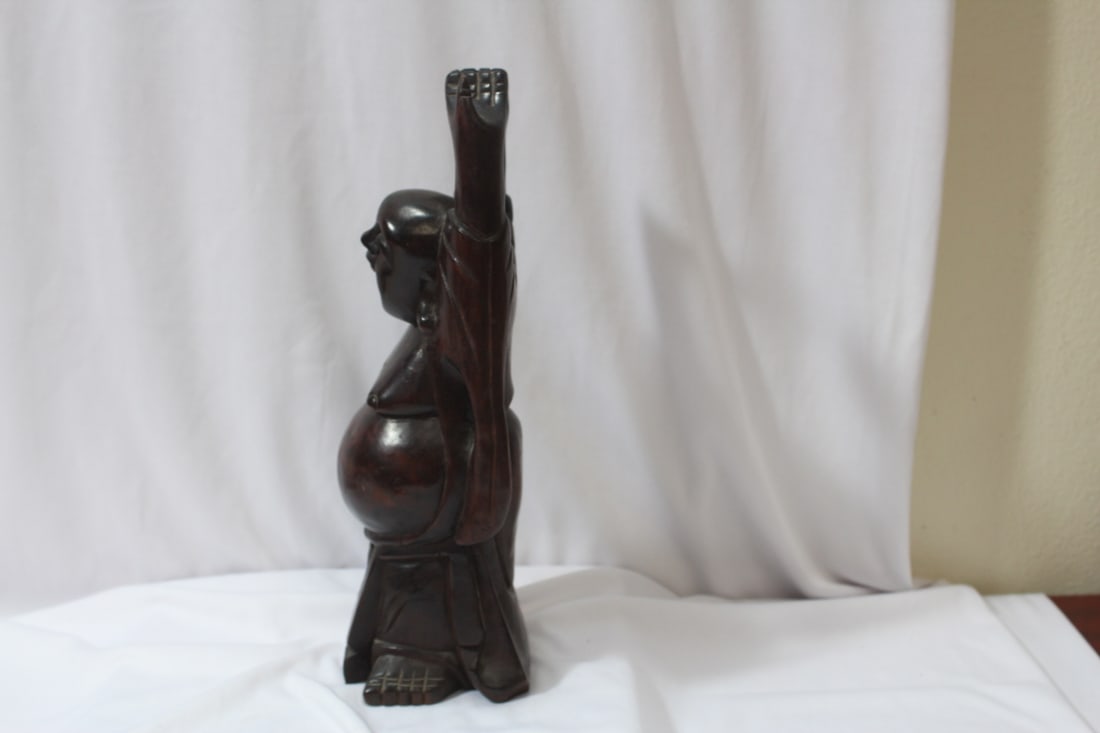 A Vintage Chinese Wooden Buddha - 7