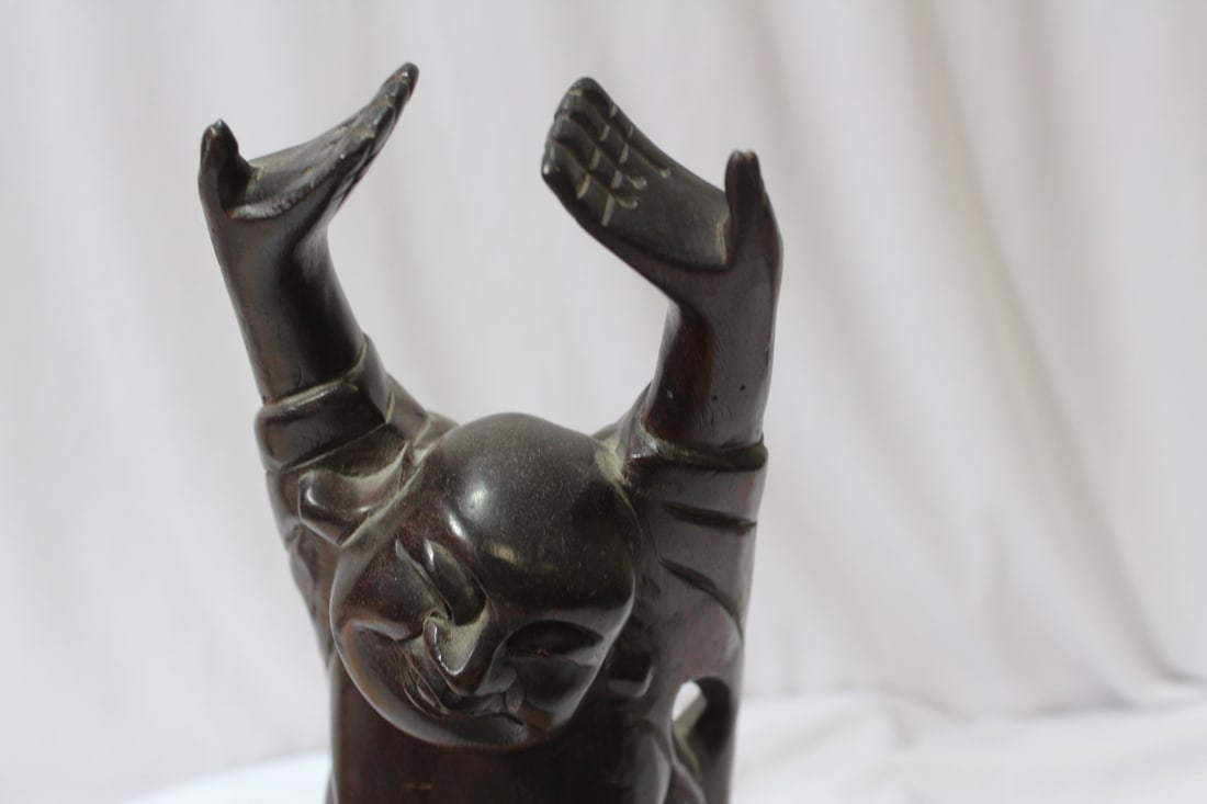 A Vintage Chinese Wooden Buddha - 8