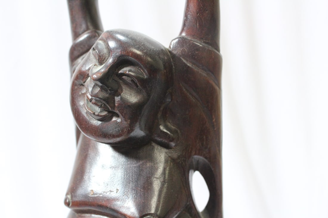 A Vintage Chinese Wooden Buddha - 9