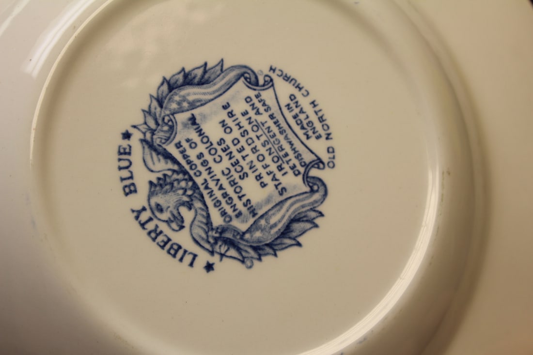 Liberty Blue Victorian Scene Soup Bowl - 4