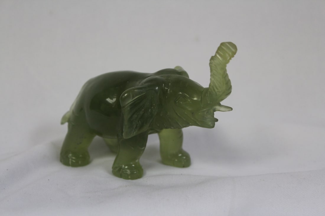 A Jade Elephant: 4" long
