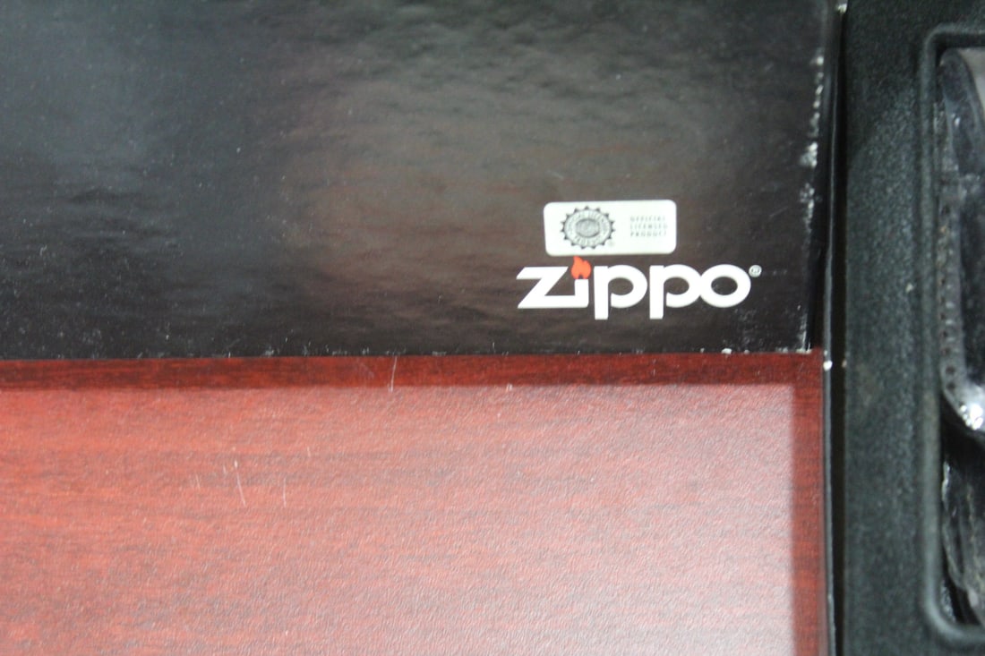A Harley Davidson Zippo Lighter/Holder/Knife Set - 3
