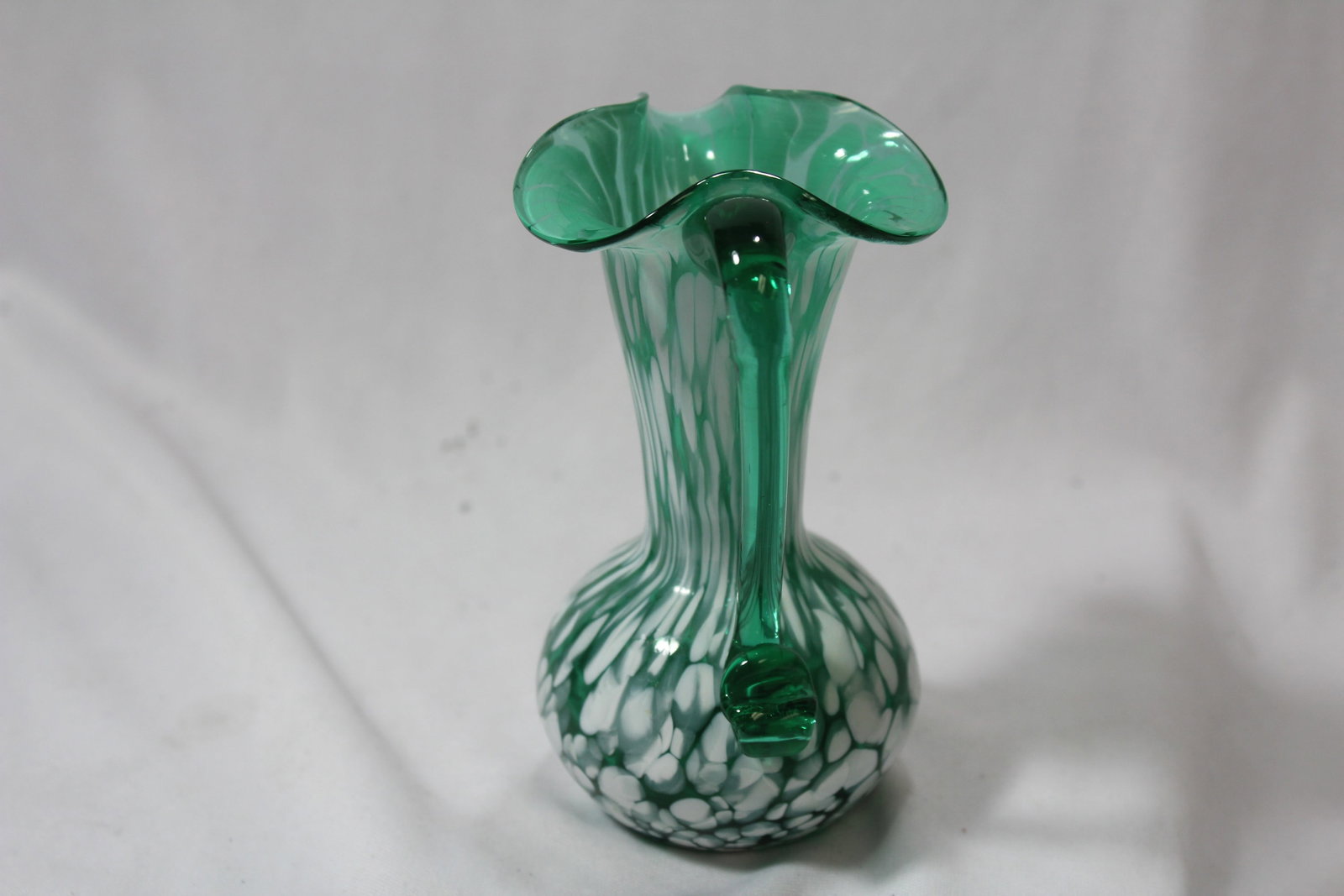 Blown Art Glass Ewer - 4