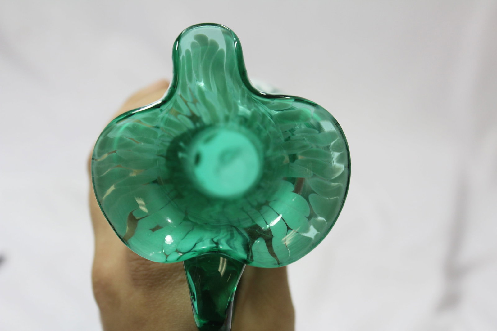 Blown Art Glass Ewer - 6