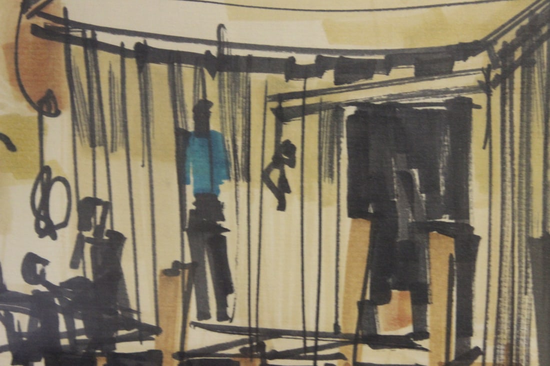 A Watercolor of a Fishing Dock - 2