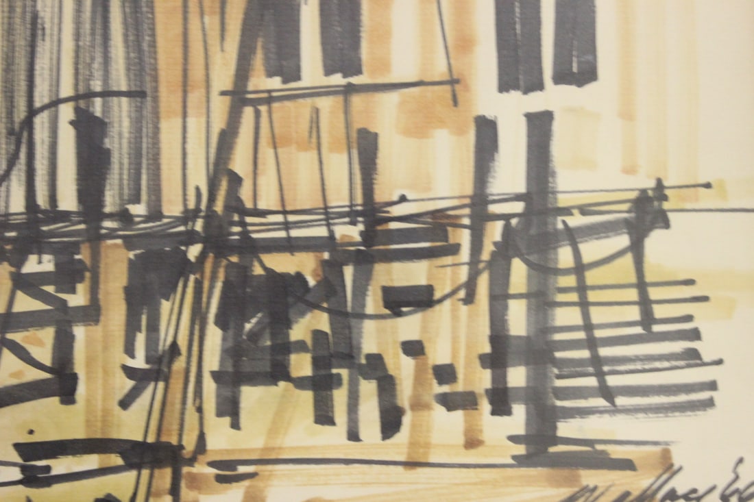 A Watercolor of a Fishing Dock - 3