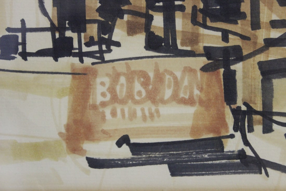 A Watercolor of a Fishing Dock - 4
