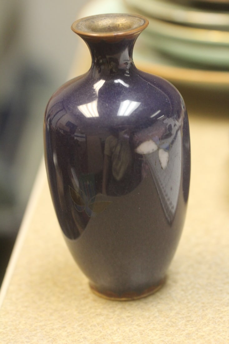 Antique Small Japanese Cloisonne Vase - 3