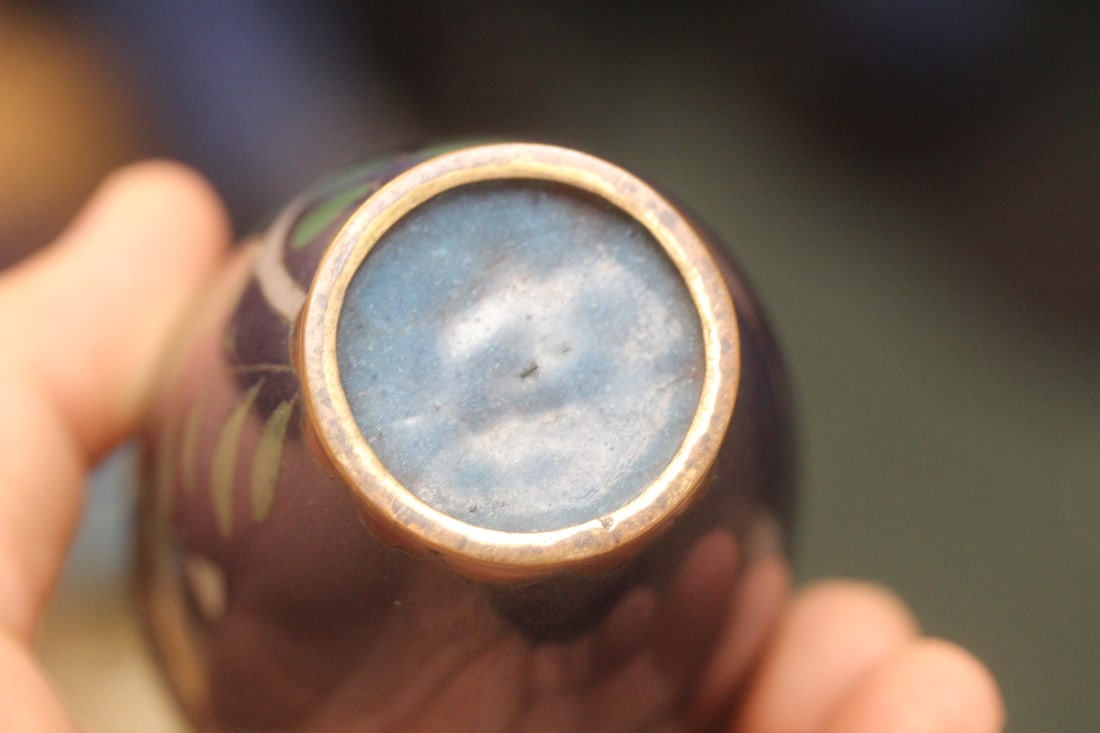 Antique Small Japanese Cloisonne Vase - 6