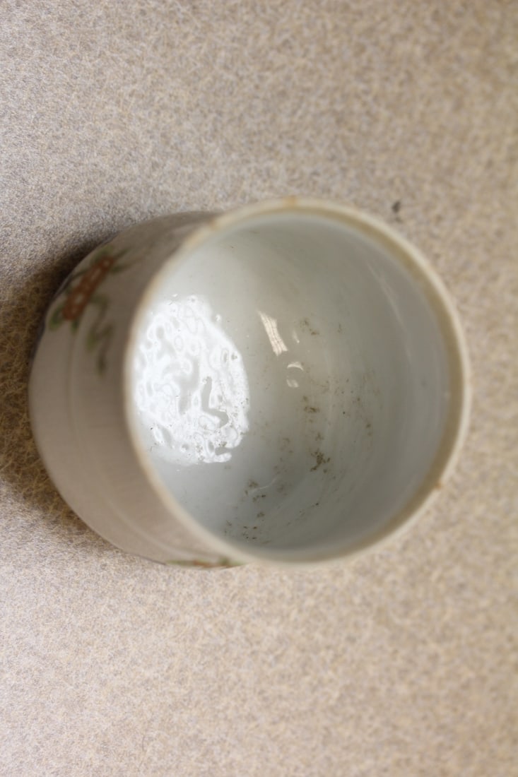 Antique/Vintage Cup with Bat and Warrior Design - 6