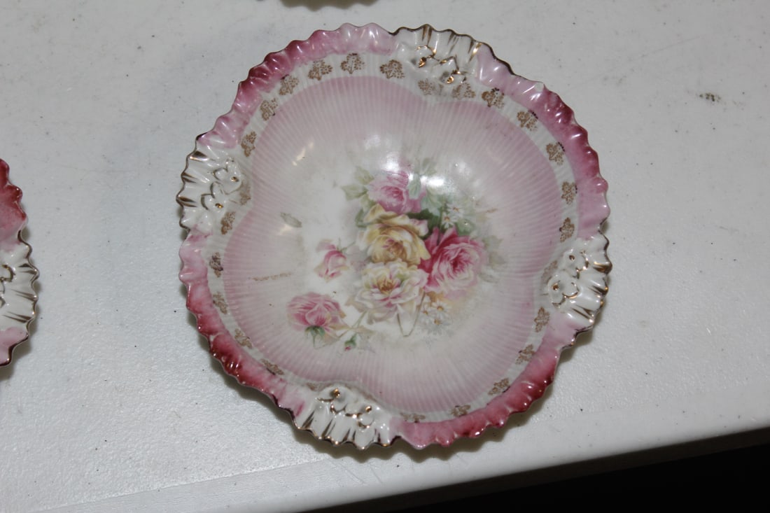 Antique RS Prussia Rose Berry Bowls - 3