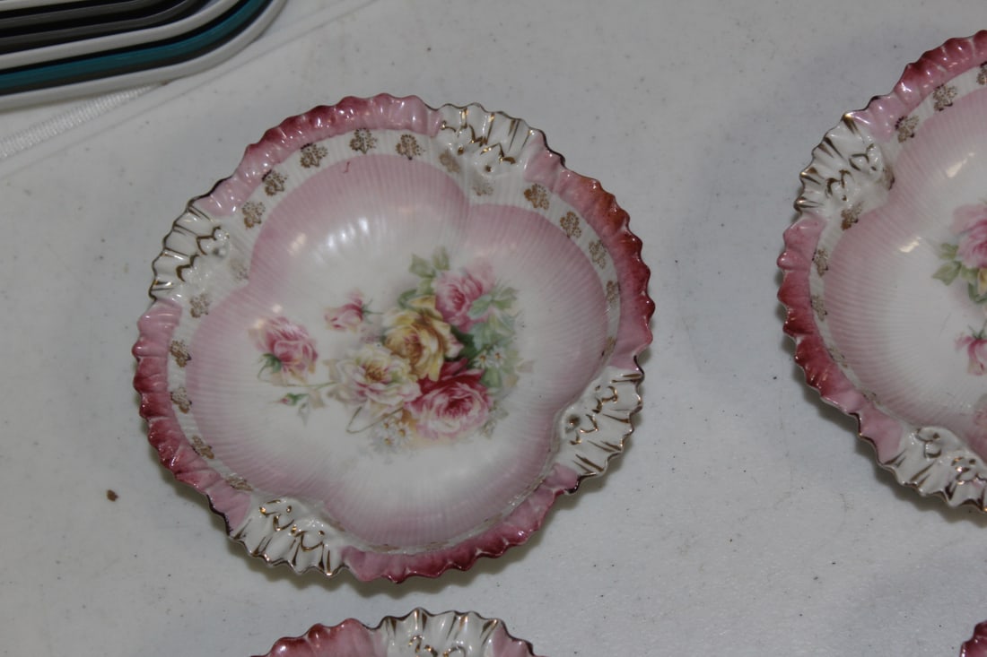 Antique RS Prussia Rose Berry Bowls - 5