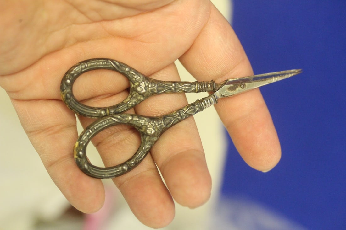 Sterling Shears or Scissors: 3 7/8" long