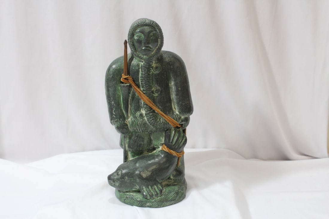 An Inuit Style Statue: 10â€ tall