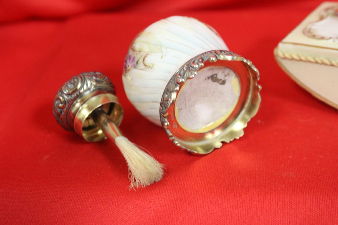 A Desk Set With Sterling Knob - 4