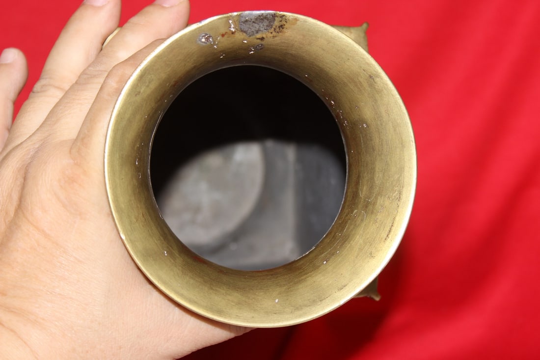 A Chinese/Asian Vintage Brass/Bronze Vase - 6