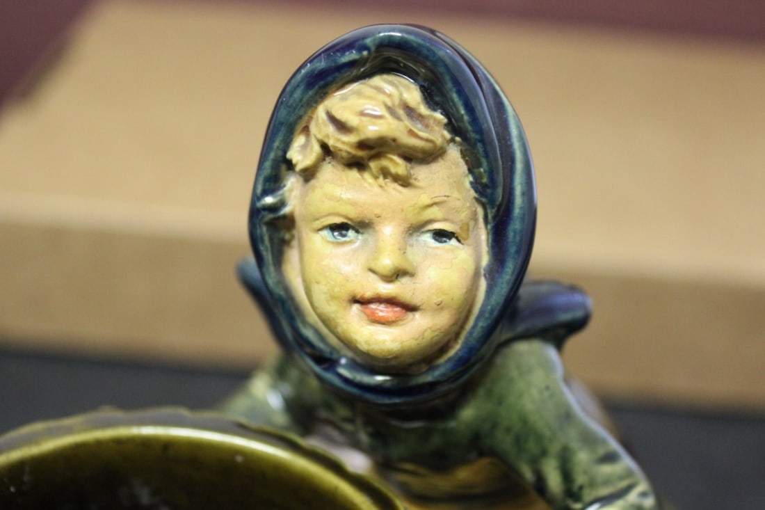 A Signed Pottery Figurine - 2