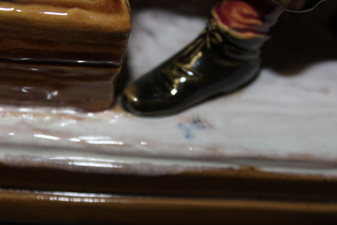 A Signed Pottery Figurine - 6