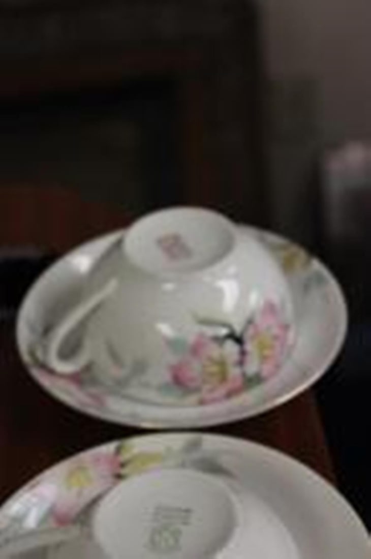 A Set of 6 Noritake Azalea Pattern Cup and Saucers - 5