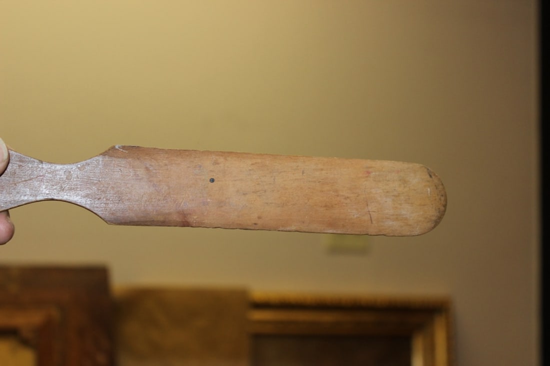A Vintage Wooden Spatula or Letter Opener - 5