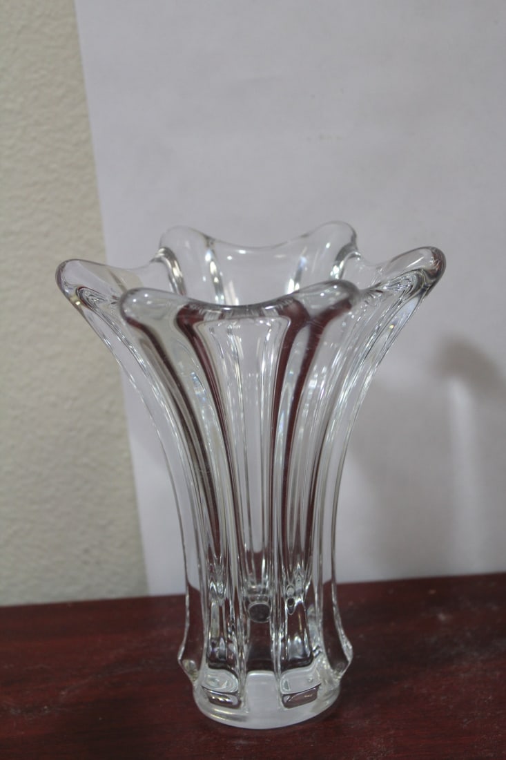 A Cofrac Art Verrier Crystal Vase - 4