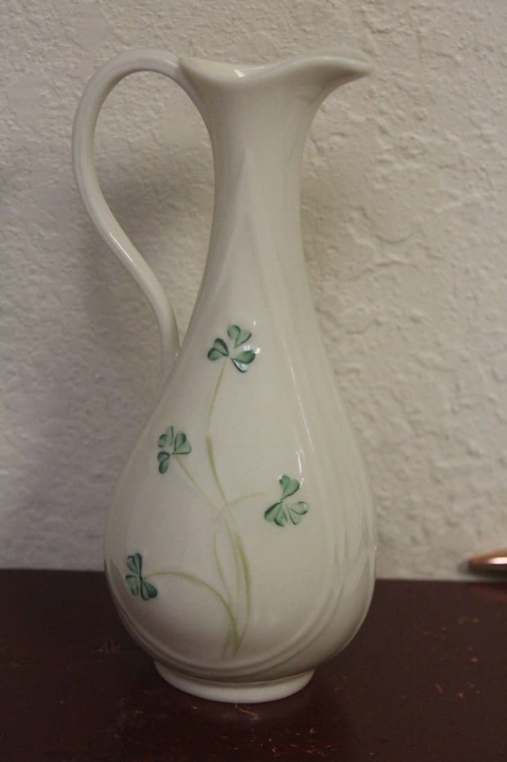 A Belleek Pitcher: 7" tall
