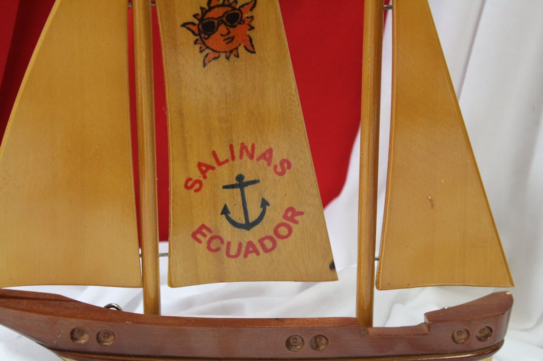 A Wooden Sail Boat Motif Wall Hanger - 3