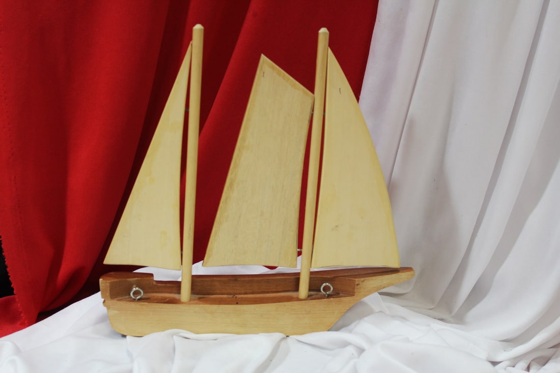 A Wooden Sail Boat Motif Wall Hanger - 5
