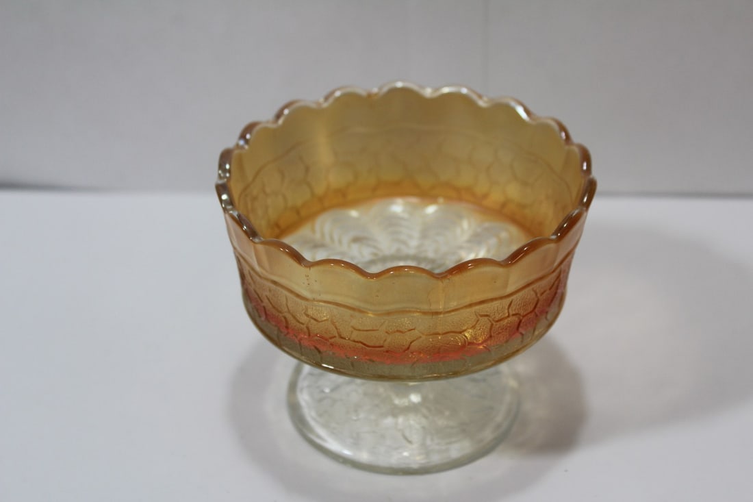 A Carnival Glass Stem Bowl - 2