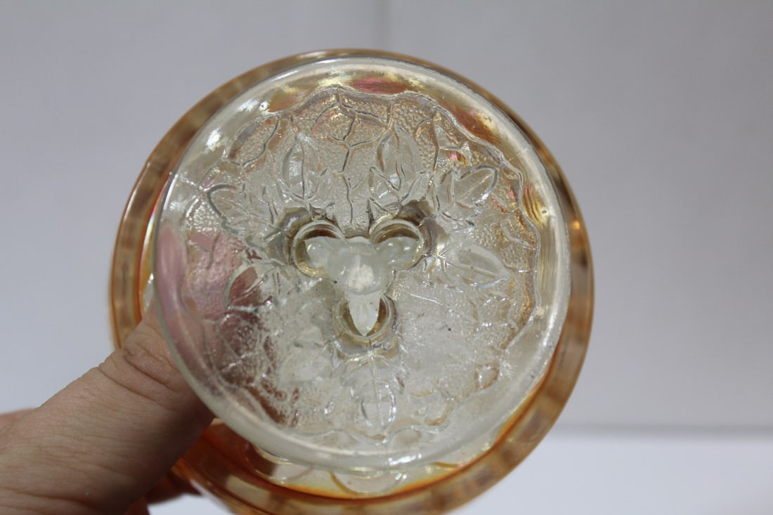 A Carnival Glass Stem Bowl - 6