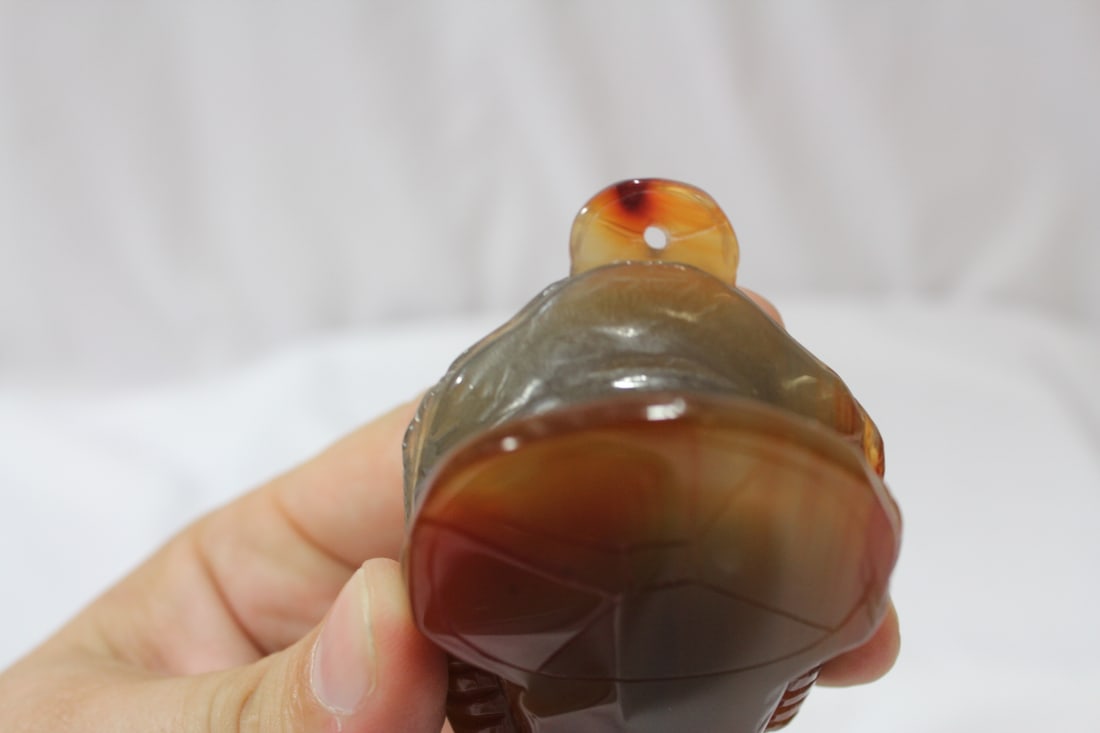 An Agate or Other Stone Chinese Toad - 7