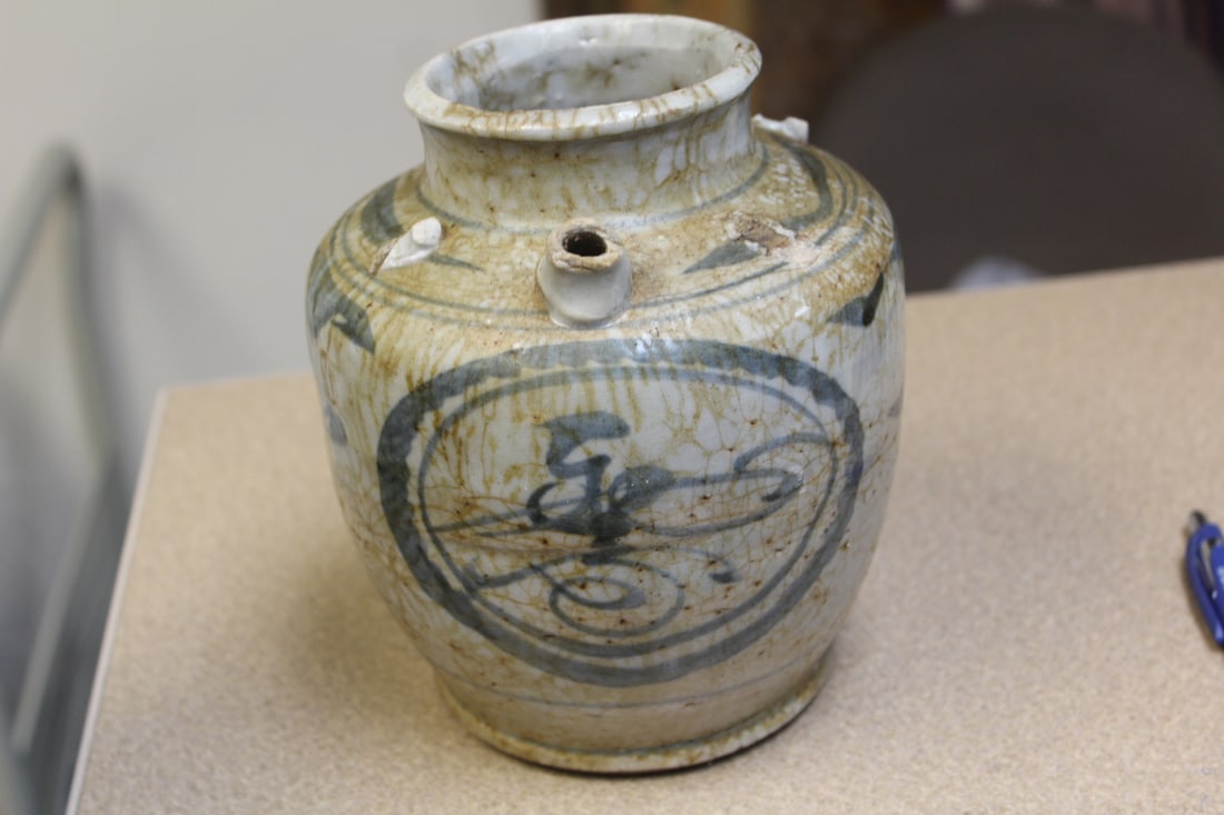 Antique Chinese Blue and White Wine Jug - 3