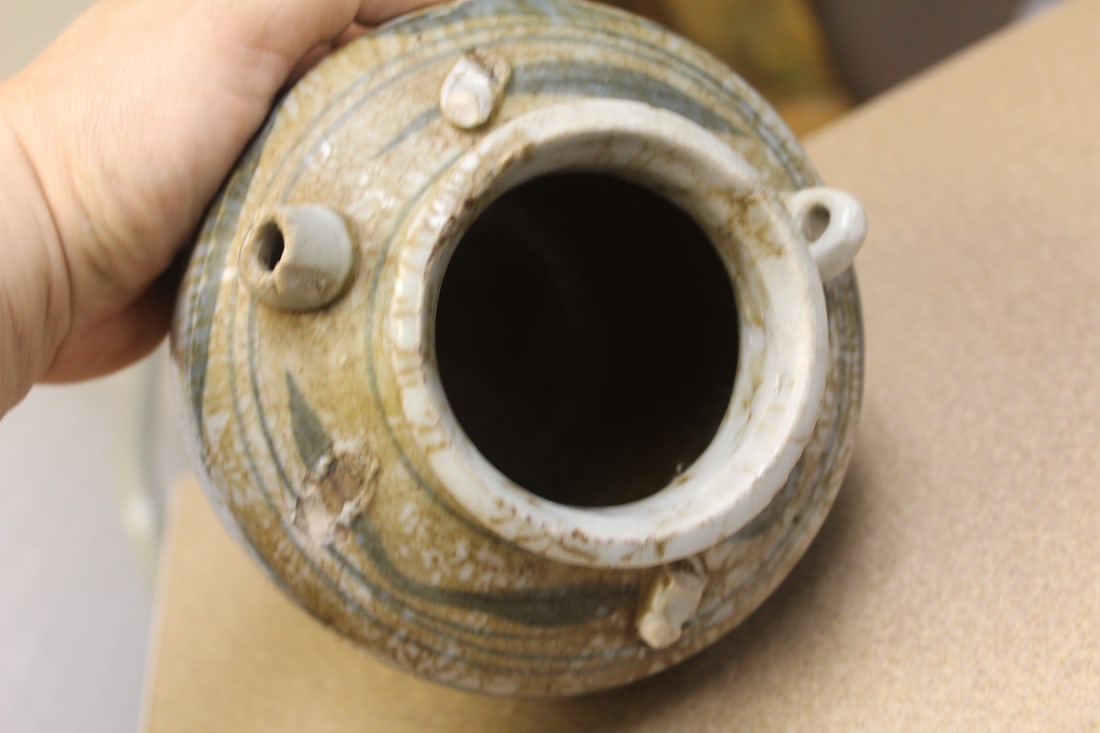 Antique Chinese Blue and White Wine Jug - 8
