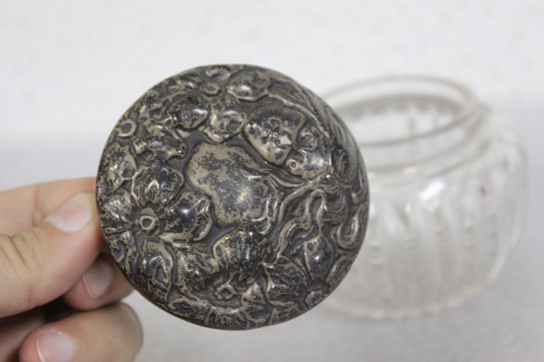 A Sterling Silver Art Nuveau Jar - 3