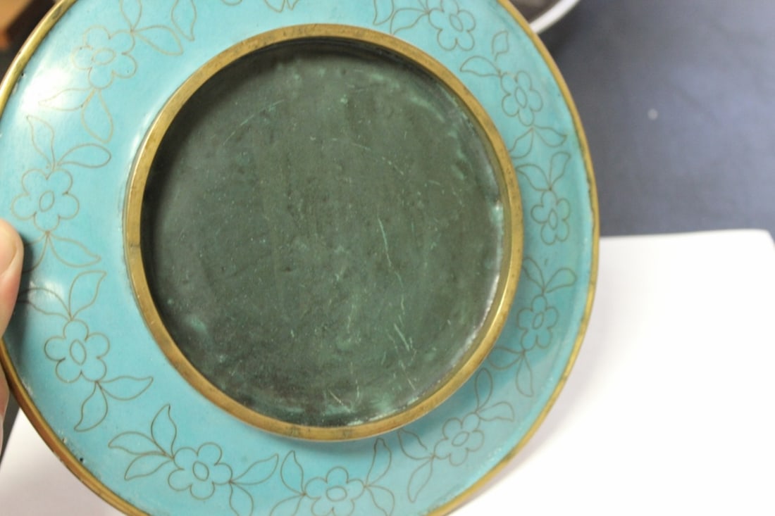 A Chinese Cloisonne Plate - 4