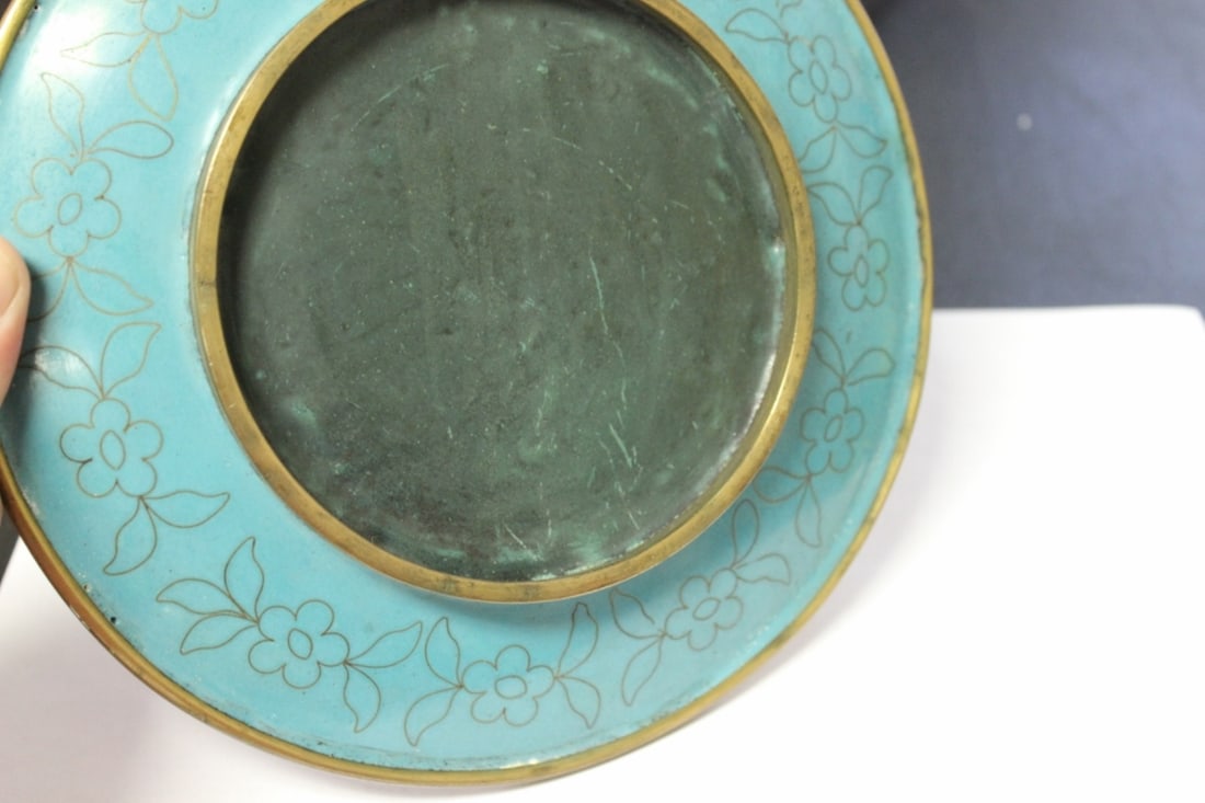 A Chinese Cloisonne Plate - 6