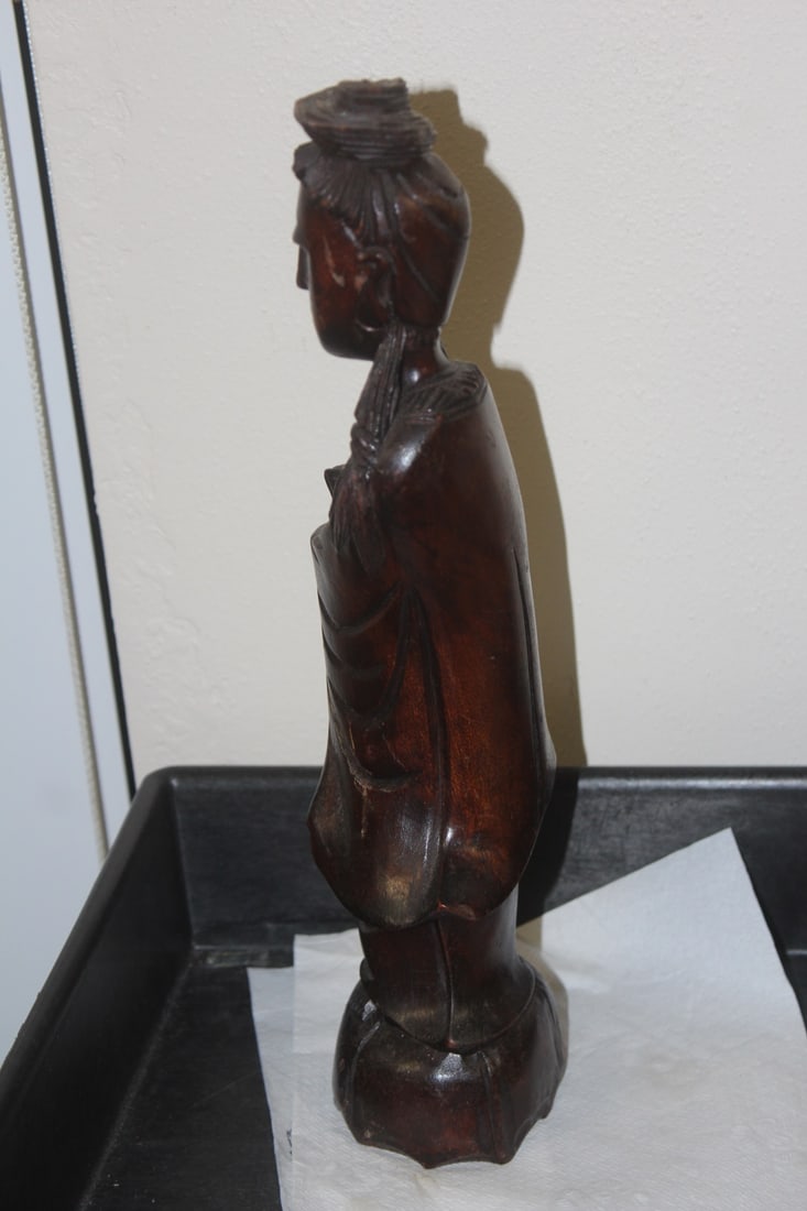 Midcentury Chinese Wooden Lady - 2