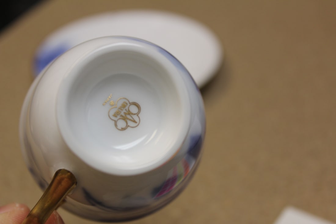 Flow Blue Cup and Saucer - 4