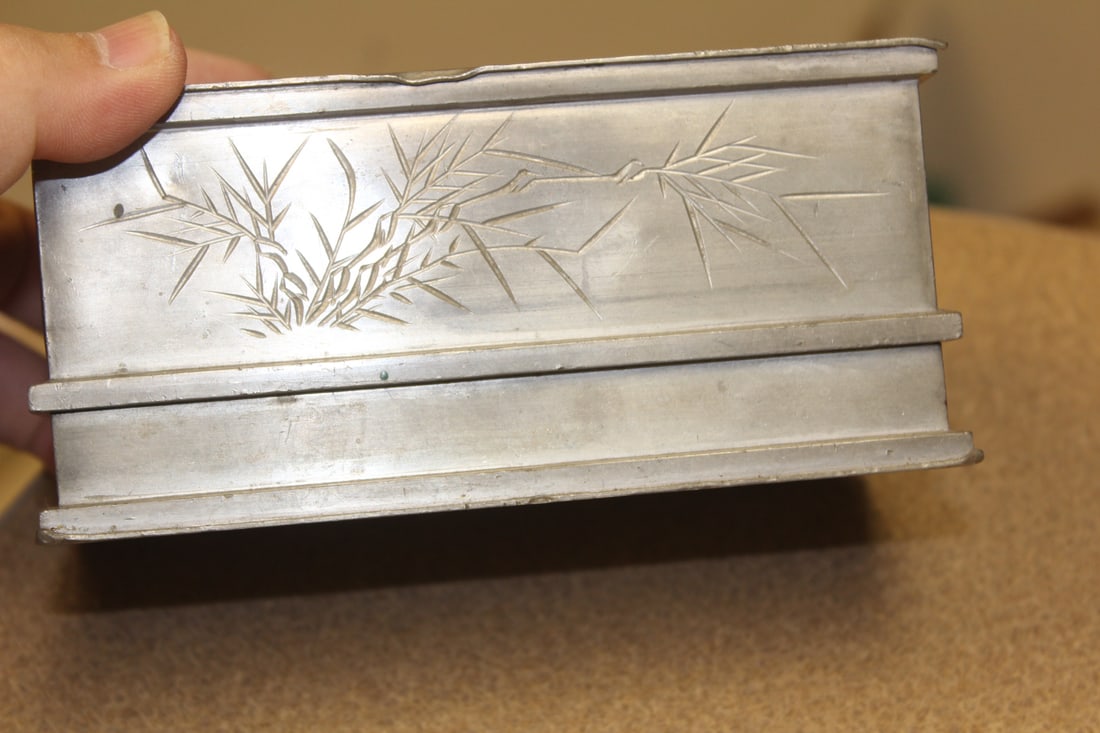 Vintage Chinese Pewter Dragon Box - 3
