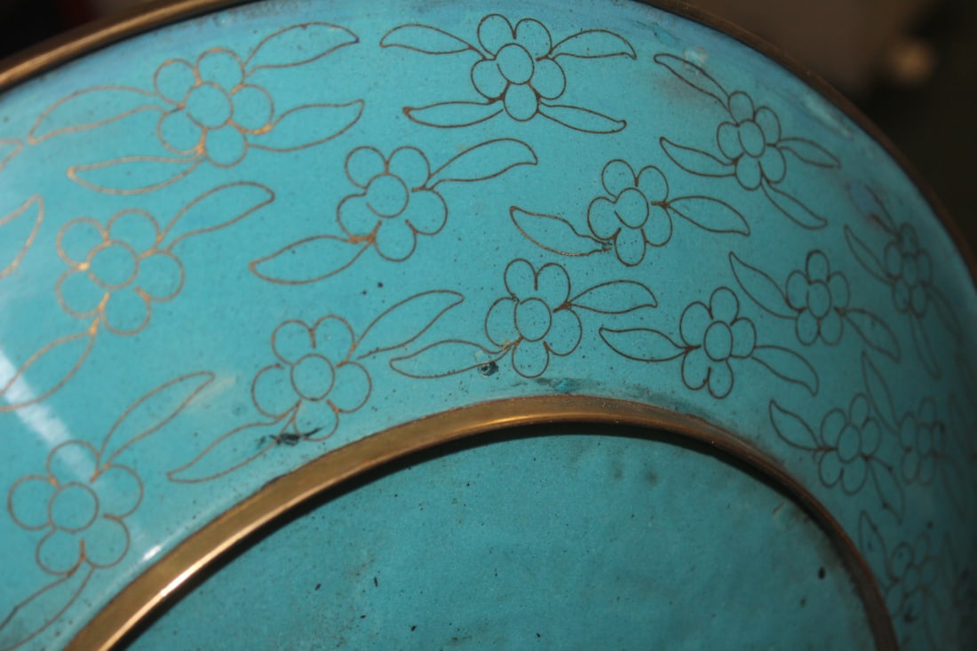 Chinese Cloisonne Kylin Motied Charger - 6